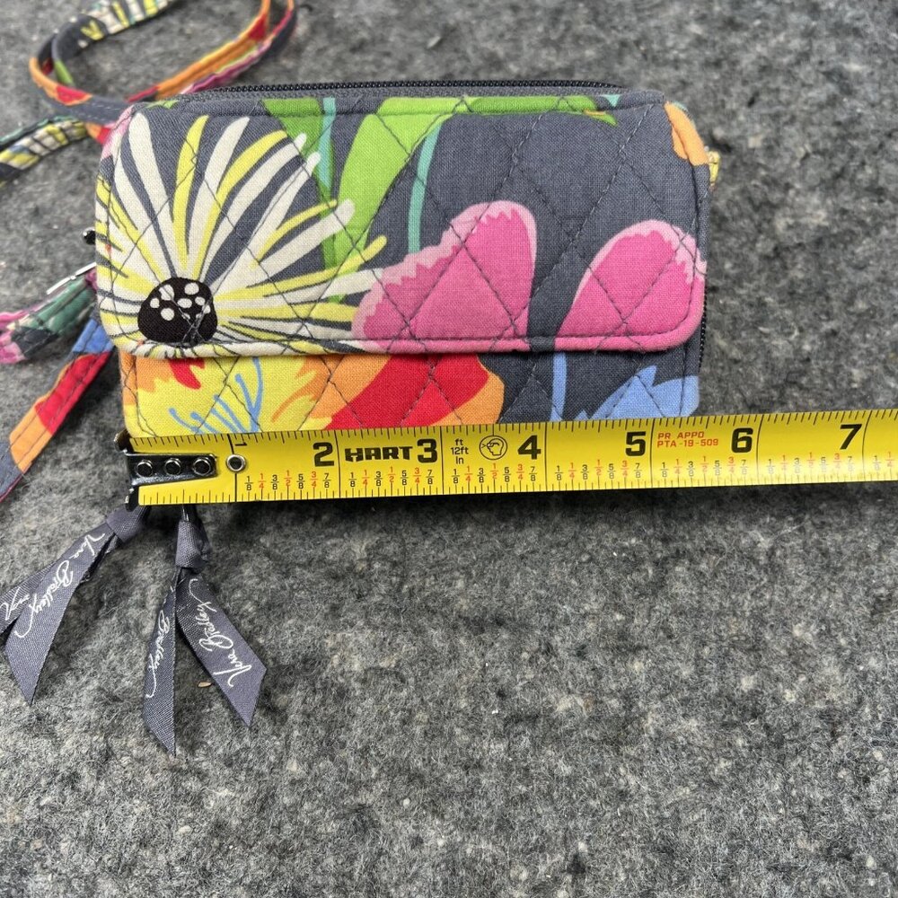 Vera Bradley Jazzy Blooms All In One Crossbody Wallet Organizer Wristlet Floral - Picture 15 of 16